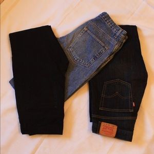 Three pair boys Size 16 Jeans 505+